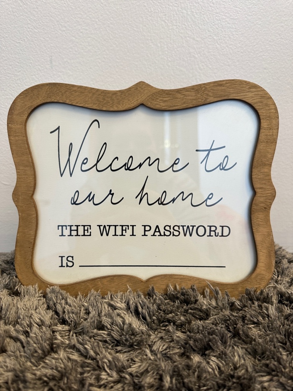 Hobby Lobby Wooden Frame "Welcome to Our Home" Write-On Sign